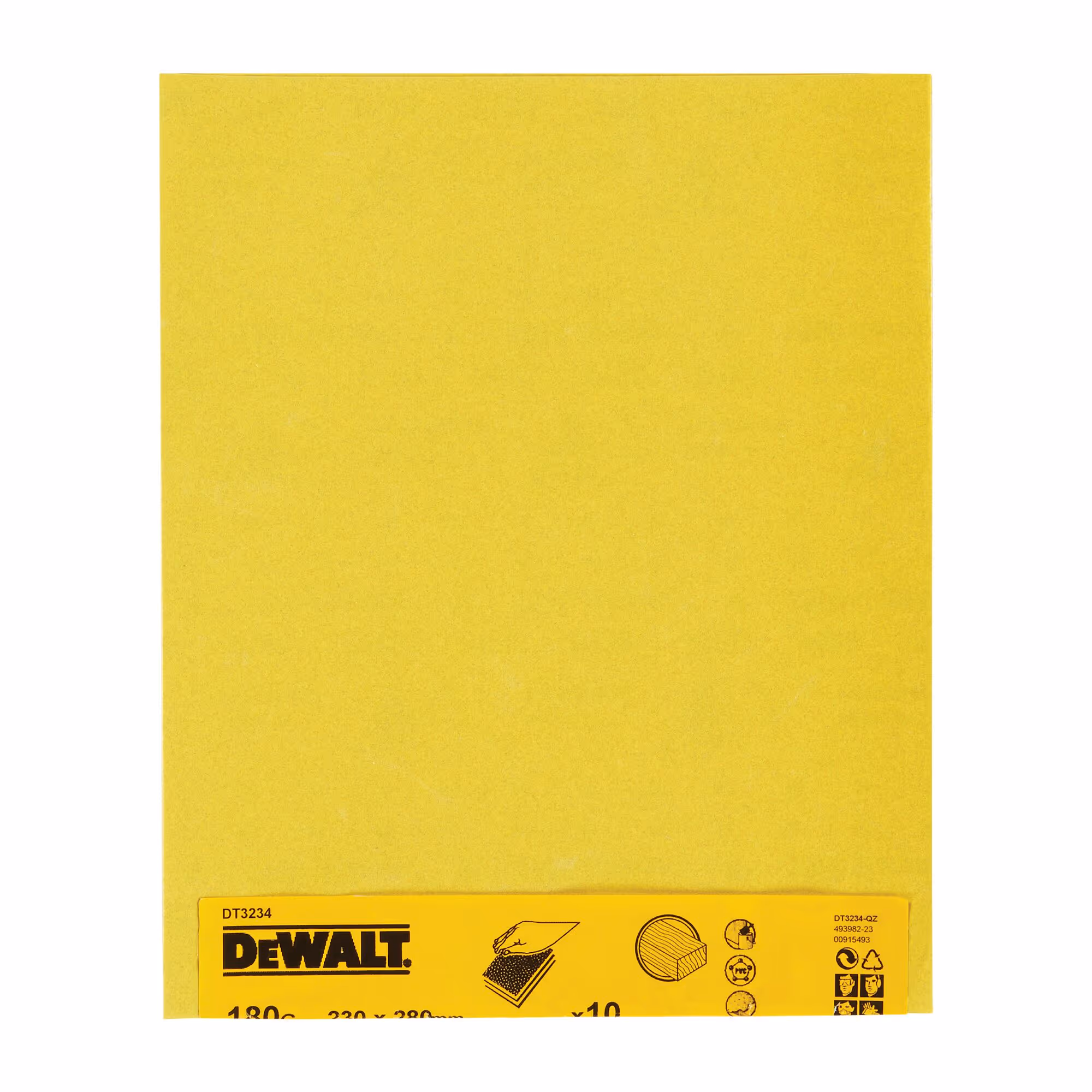 Feuilles abrasives pour ponçage à la main grain 180 - 230 x 280 mm. Préparation/finition du bois et de la peinture
