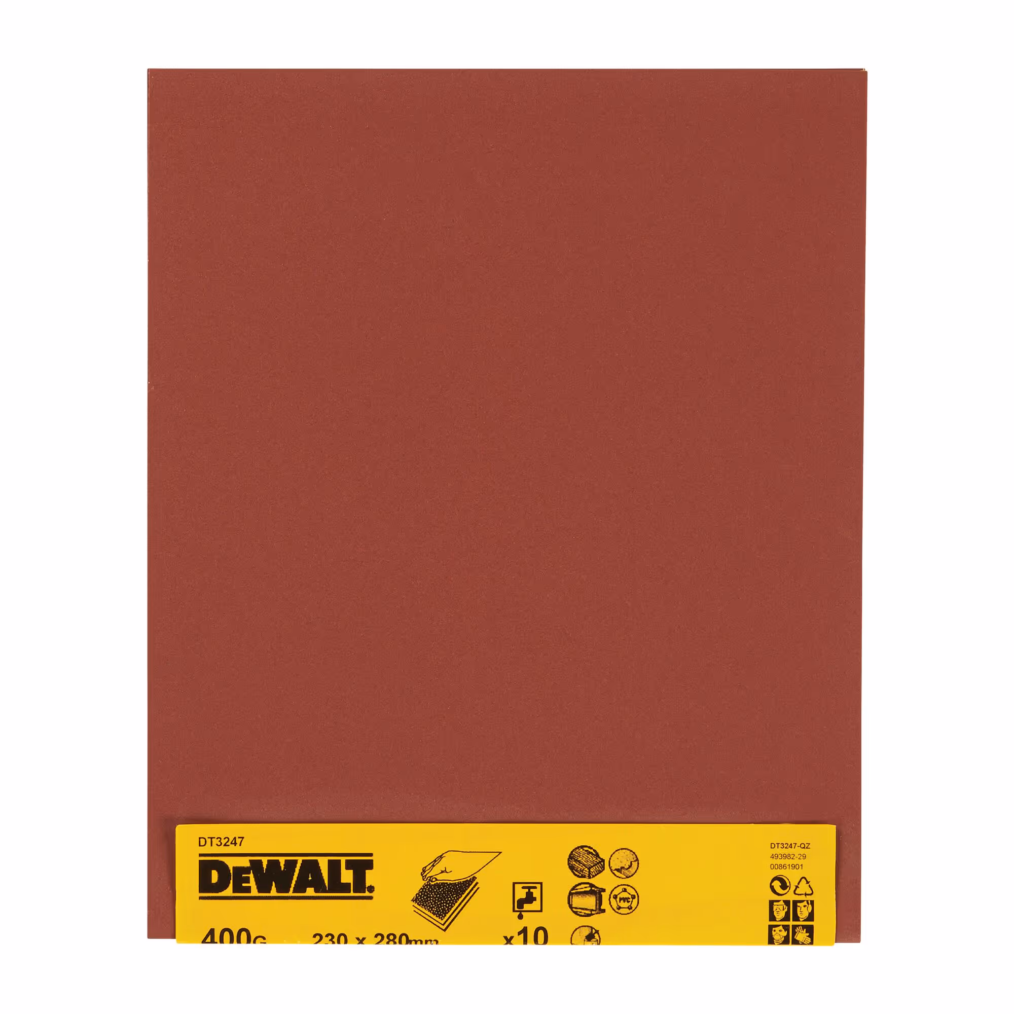 Feuilles abrasives pour ponçage à la main grain 400 - 230 x 280 mm