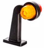Feux corne décoratif, droit, à LED, 12-36V, rouge-jaune, à corne long coudé, cable 0.3m.