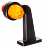 Feux corne décoratif, gauche, à LED, 12-36V, rouge-jaune, à corne long coudé, cable 0.3m.