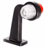 Feux de gabarit corne, droit, à LED, 12-36V, blanc-rouge, à corne long coudé, cable 0.3m.
