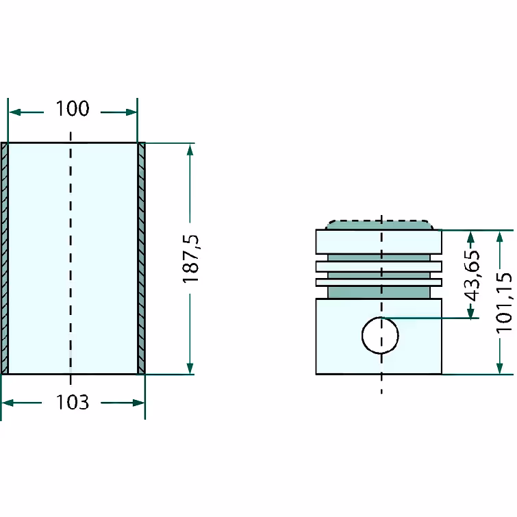 Fiat | Kit cylindrée 4653280 + 79037500 + 1909172 adaptable