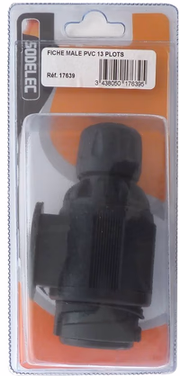 Fiche male 13 broches pvc / coque