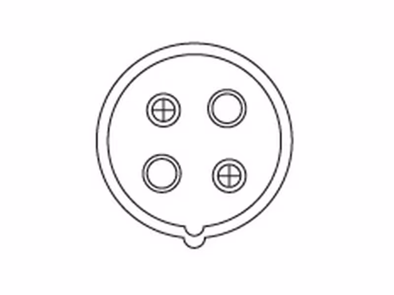 Fiche mâle 4 broches plastique noir - adaptable sur tracteurs New Holland, Ford - ref 81864735