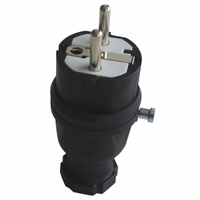 FICHE NF CAOUTCHOUC NOIR 2P+T 10/16A 230V IP44