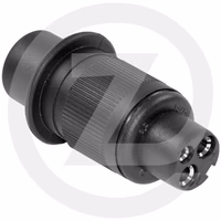 Fiche plastique 3 pôles femelles - 12/24v.