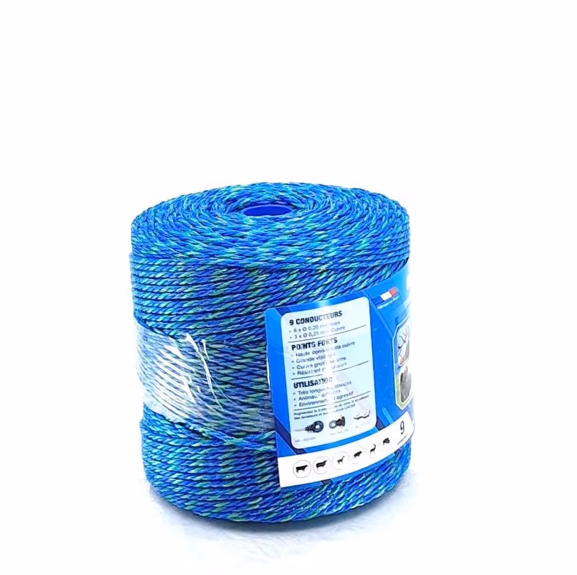 Fil de clôture EXTRABLEU 9 300M Bobine bleu 