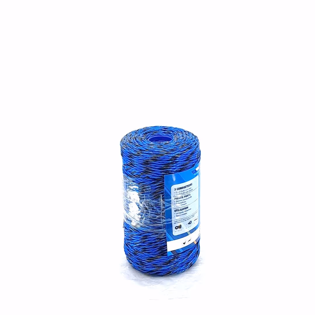 Fil de clôture SUPERBLEU 200M Bobine Bleu 