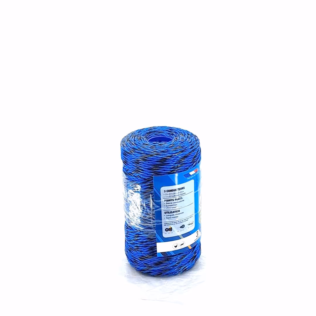 Fil de clôture SUPERBLEU 200M Bobine Bleu 