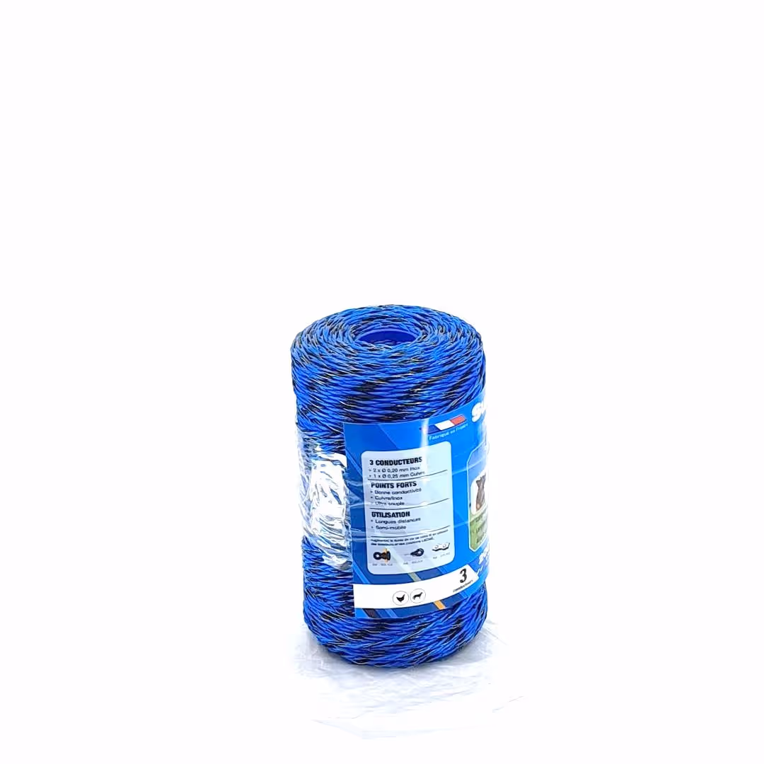 Fil de clôture SUPERBLEU 200M Bobine Bleu 