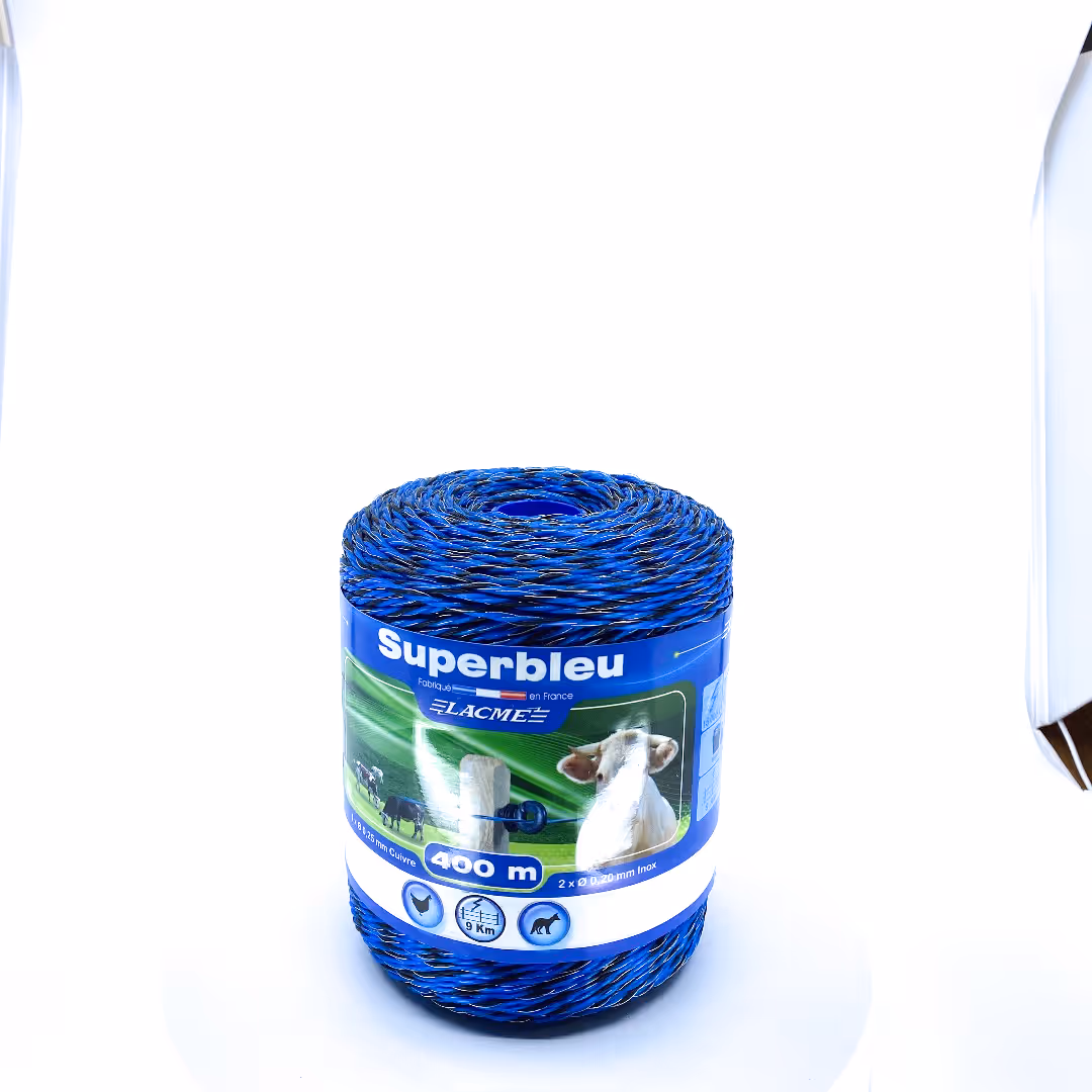 Fil de clôture SUPERBLEU 400M Bobine bleu 