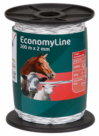 Fil de clôture torsadés 2mm 200m economyline blanc 