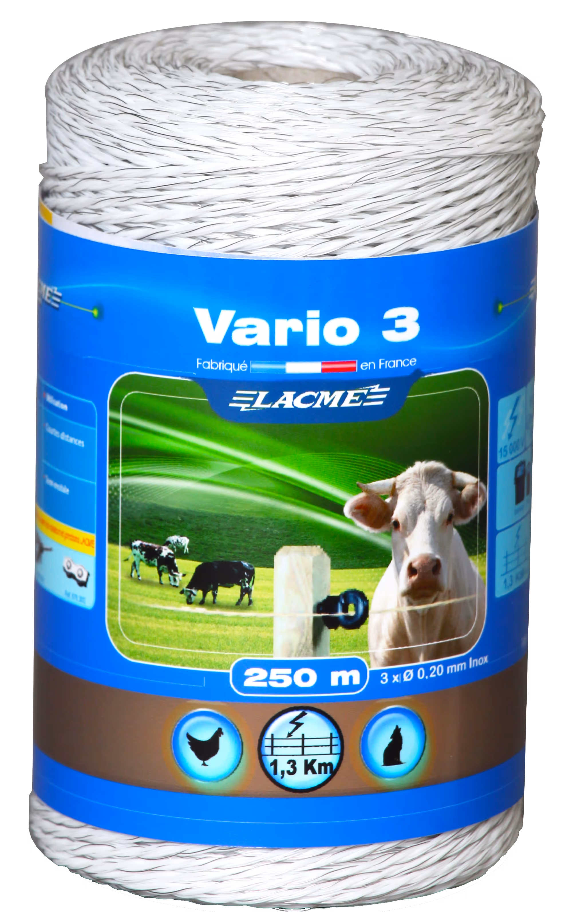 FIL de clôture VARIO 3*20 - 250M Bobine