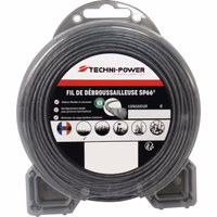 Fil de debroussailleuse ondule sp66 ø 1,6 mm / 15 m techni-power