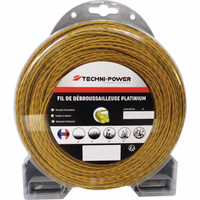 Fil de debroussailleuse torsade platinium ø 4 mm / 23 m techni-power