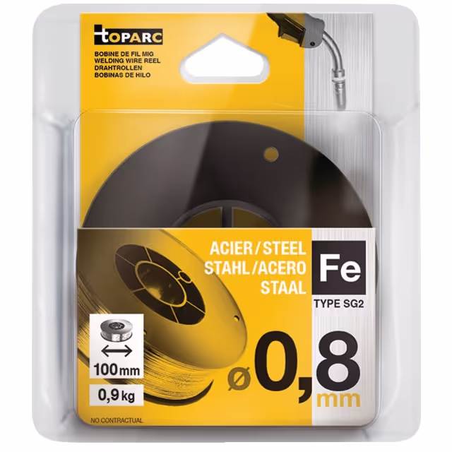 Fil de soudure acier ø 0,8 bobine 0,9 kg blister