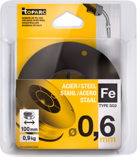 Fil MAG plein acier G3Si1/ER70S-6 Ø 0,6 mm - Bobine S100/0,9 kg