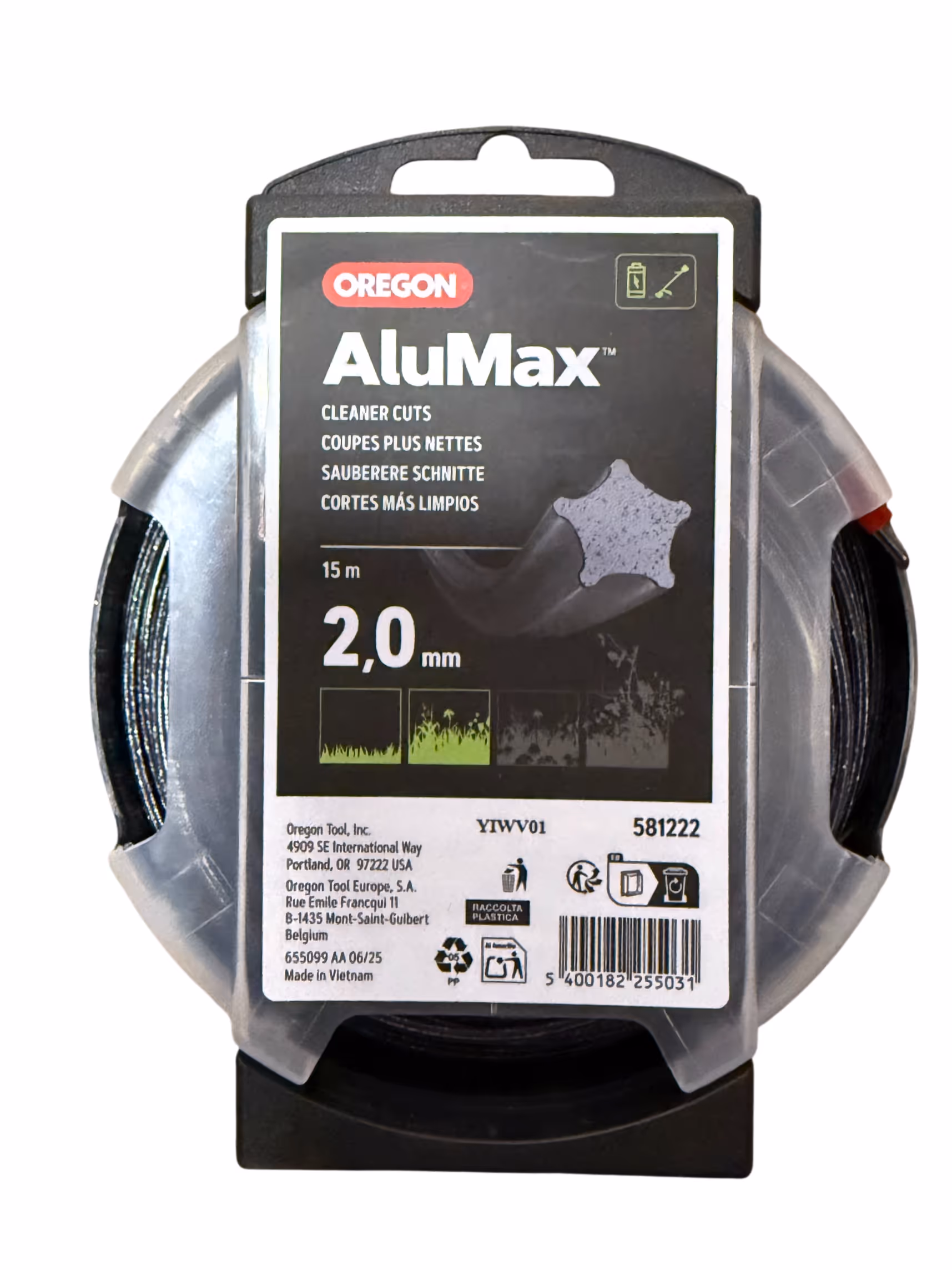Fil Nylium® étoilé pour débroussailleuse, 2 mm, 15 m