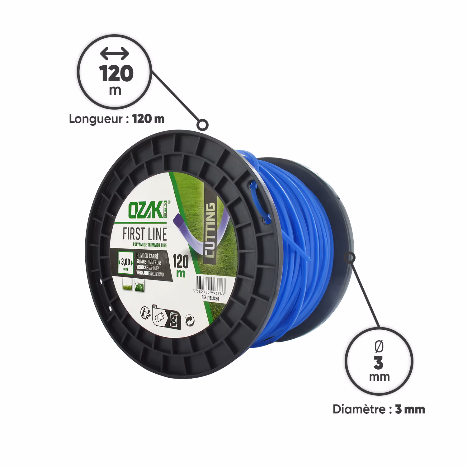 FIL NYLON CARRE 3MM