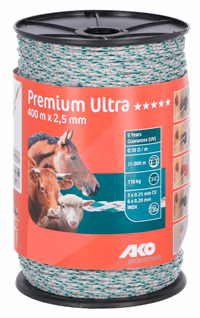 Fil Premium Ultra blanc/vert, 400m, 2,5mm