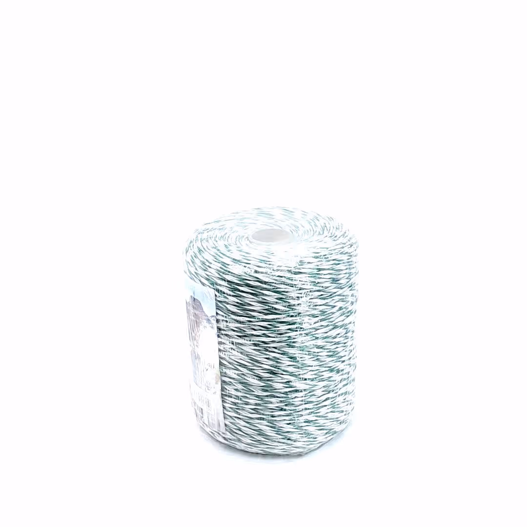 Fil torsadé blanc et vert 400 m classic
