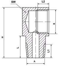 filet mâle/femelle 90°
