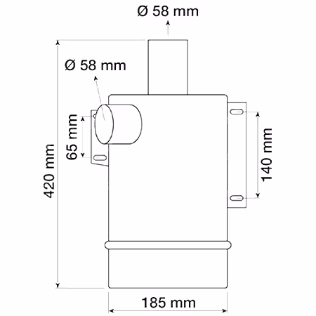 Filtre à air bain d'huile complet Ford C5NE9600E adaptable