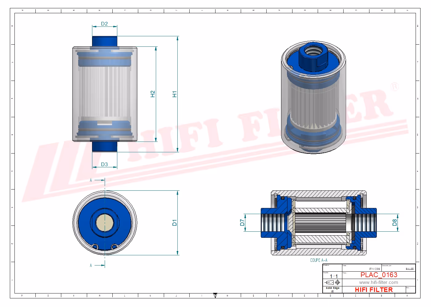 FILTRE A AIR COMPLET Hifi Filter FCL1