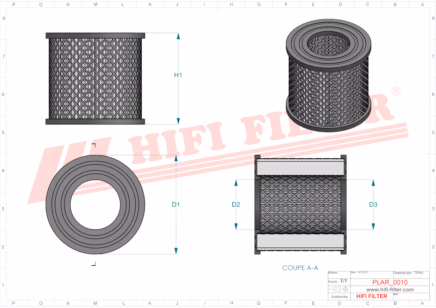 FILTRE A AIR Hifi Filter SA 10362