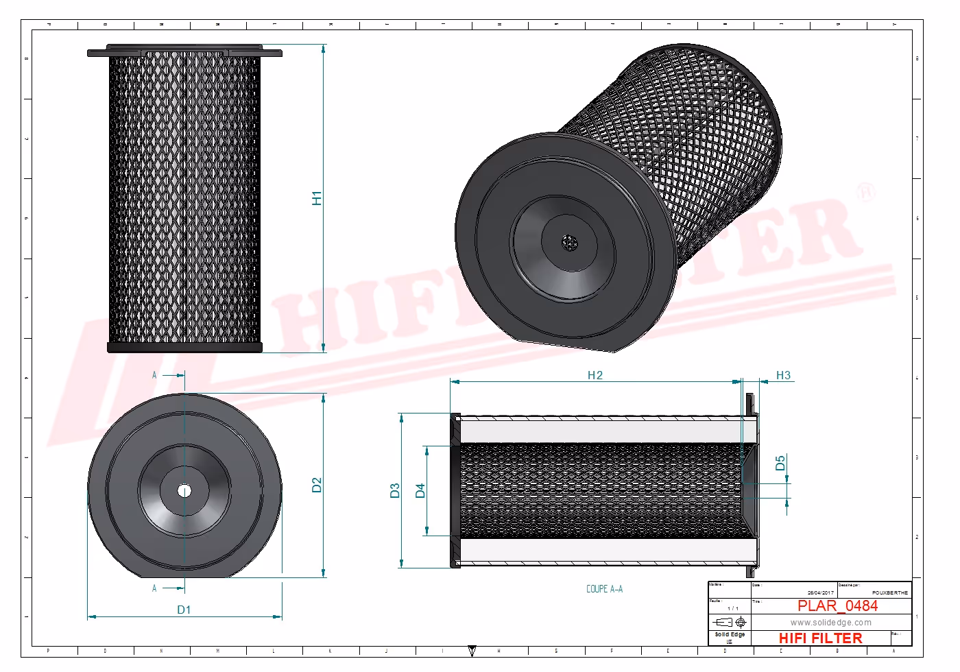 FILTRE A AIR Hifi Filter SA 11750