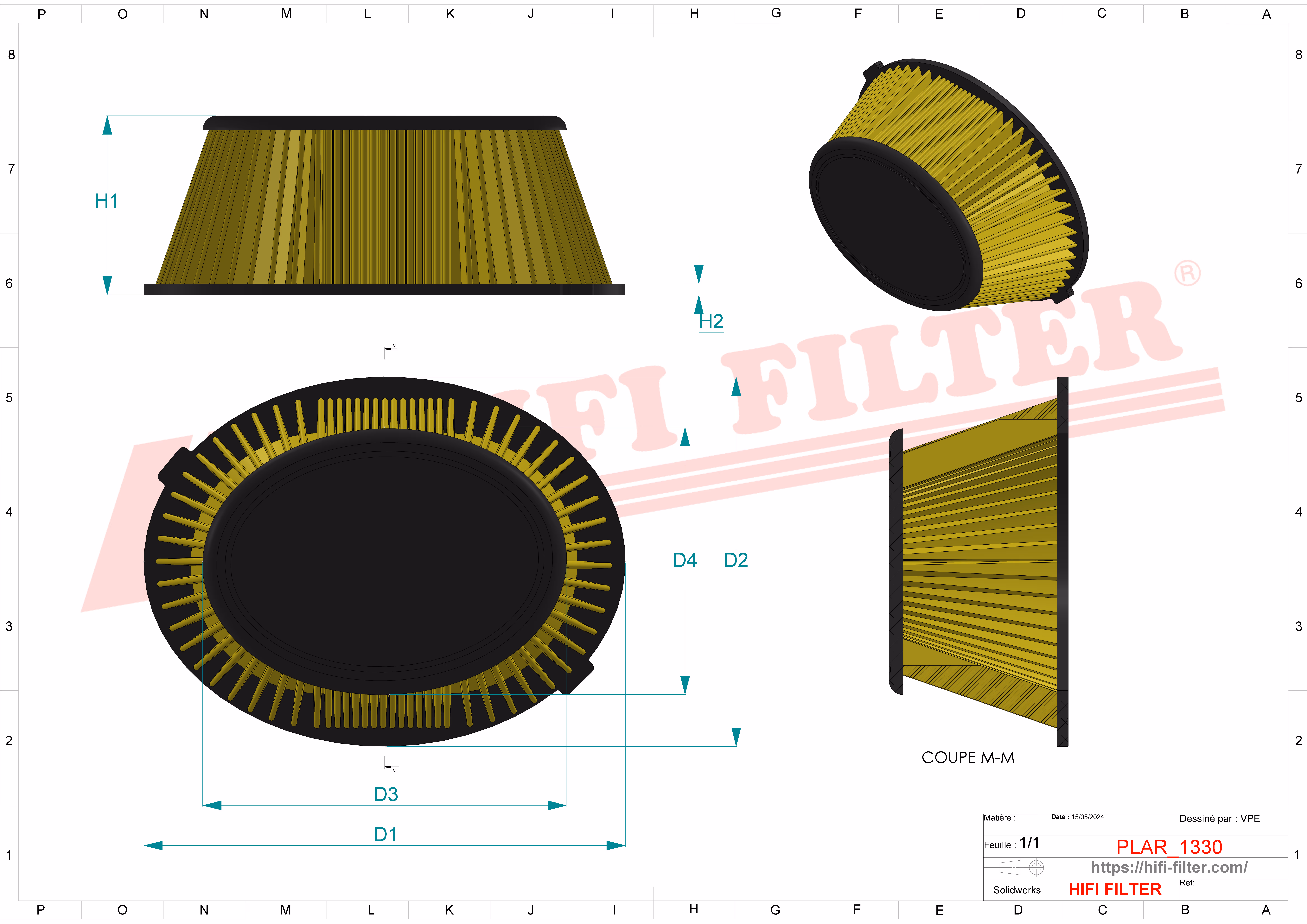 FILTRE A AIR Hifi Filter SA 12962