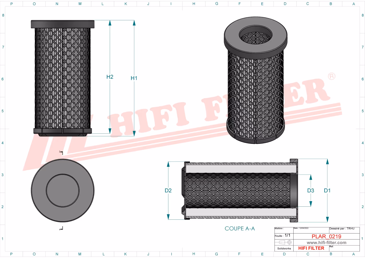 FILTRE A AIR Hifi Filter SA 18051