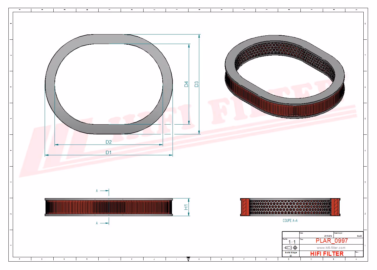FILTRE A AIR Hifi Filter SA 3730