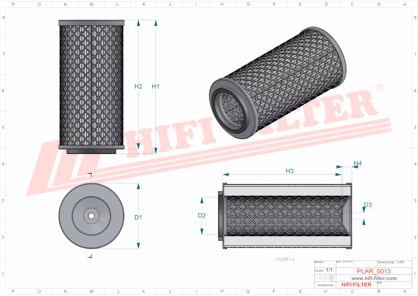 FILTRE A AIR Hifi Filter SA 8104