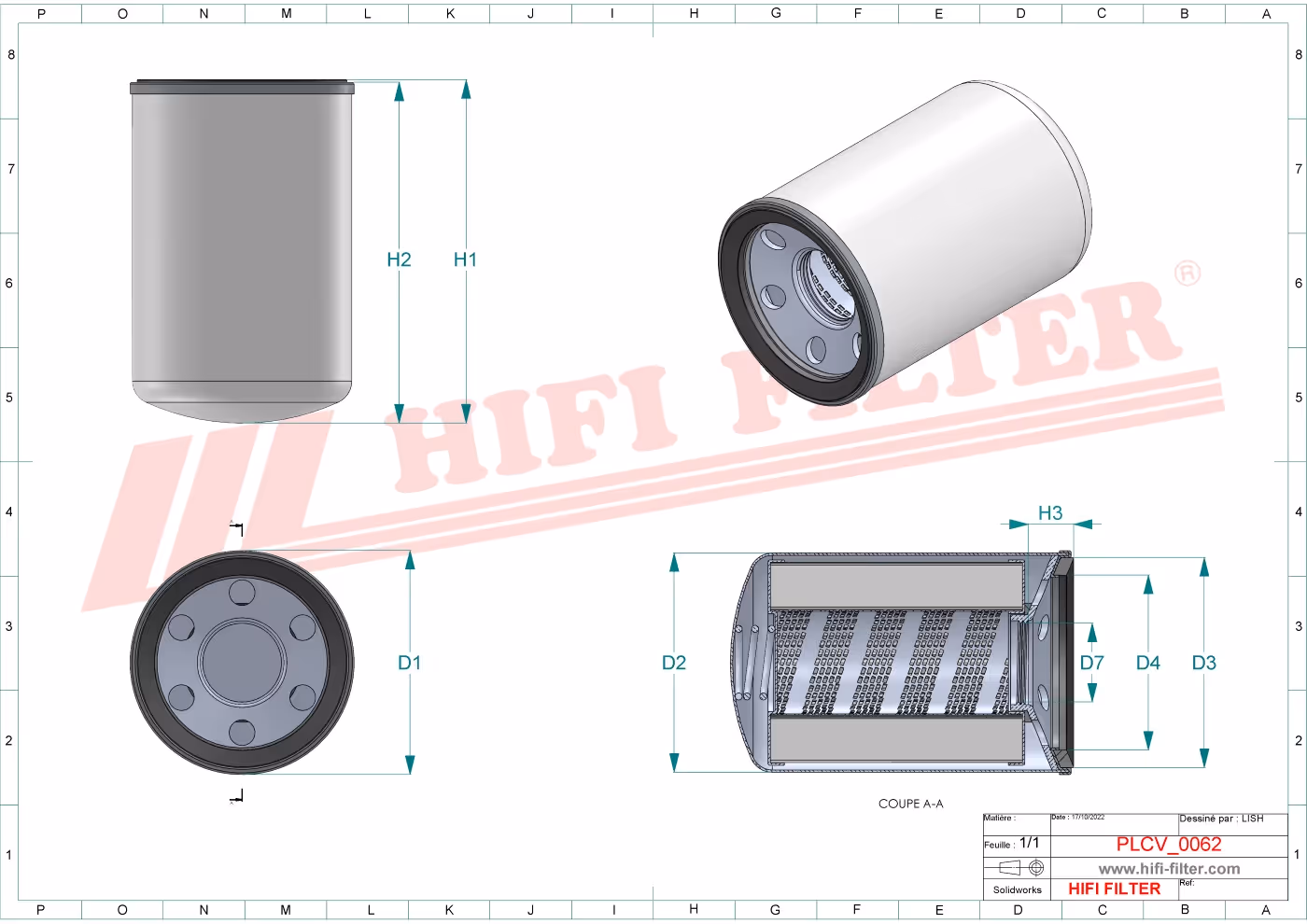 FILTRE A CARBURANT Hifi Filter SN 40607