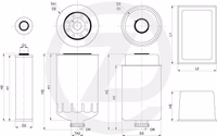 Filtre a carburant ref 32/905800 adaptable JCB
