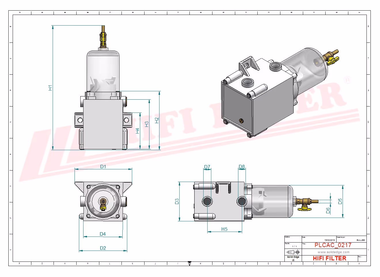 FILTRE A GASOIL COMPLET Hifi Filter MO 1018