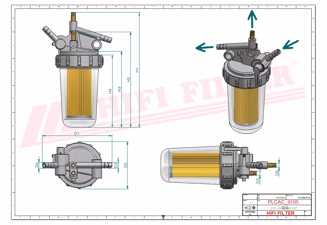 FILTRE A GASOIL COMPLET Hifi Filter MO 1507