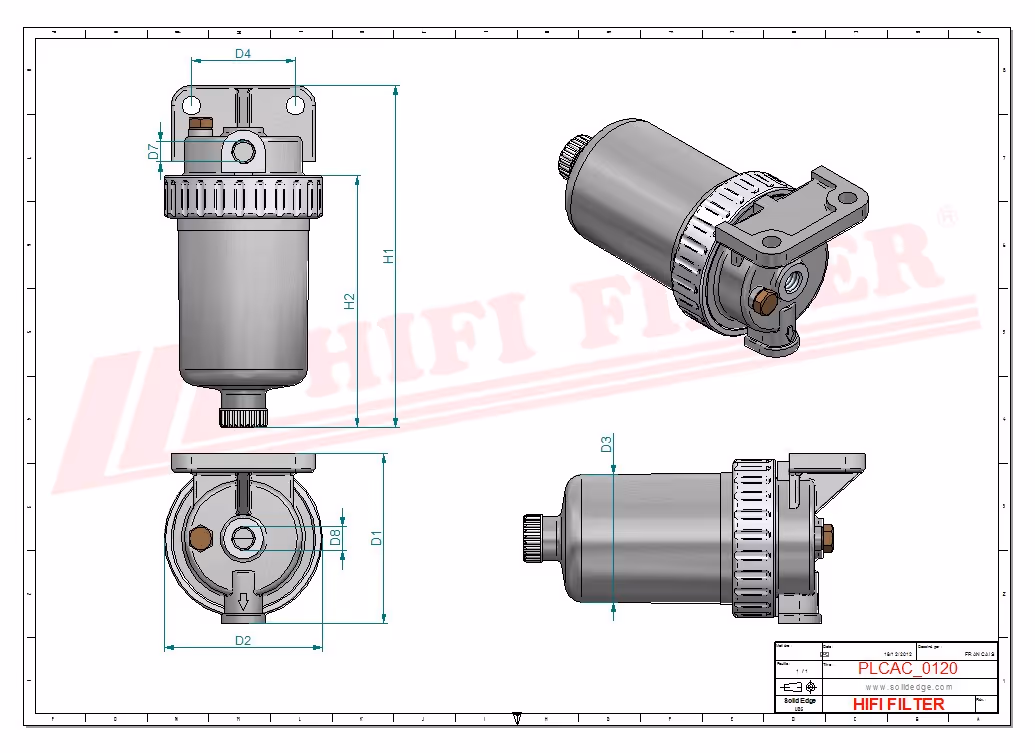 FILTRE A GASOIL COMPLET Hifi Filter MO 1529