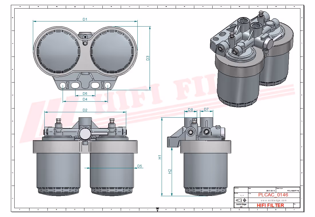 FILTRE A GASOIL COMPLET Hifi Filter MO 1709