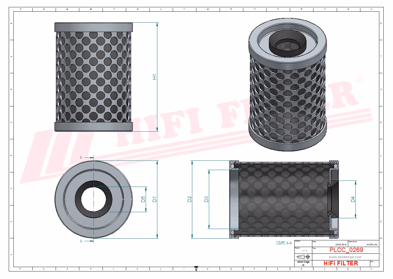 FILTRE A GASOIL Hifi Filter SN 21582