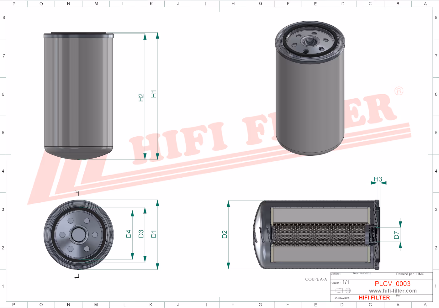 FILTRE A GASOIL Hifi Filter SN 35057
