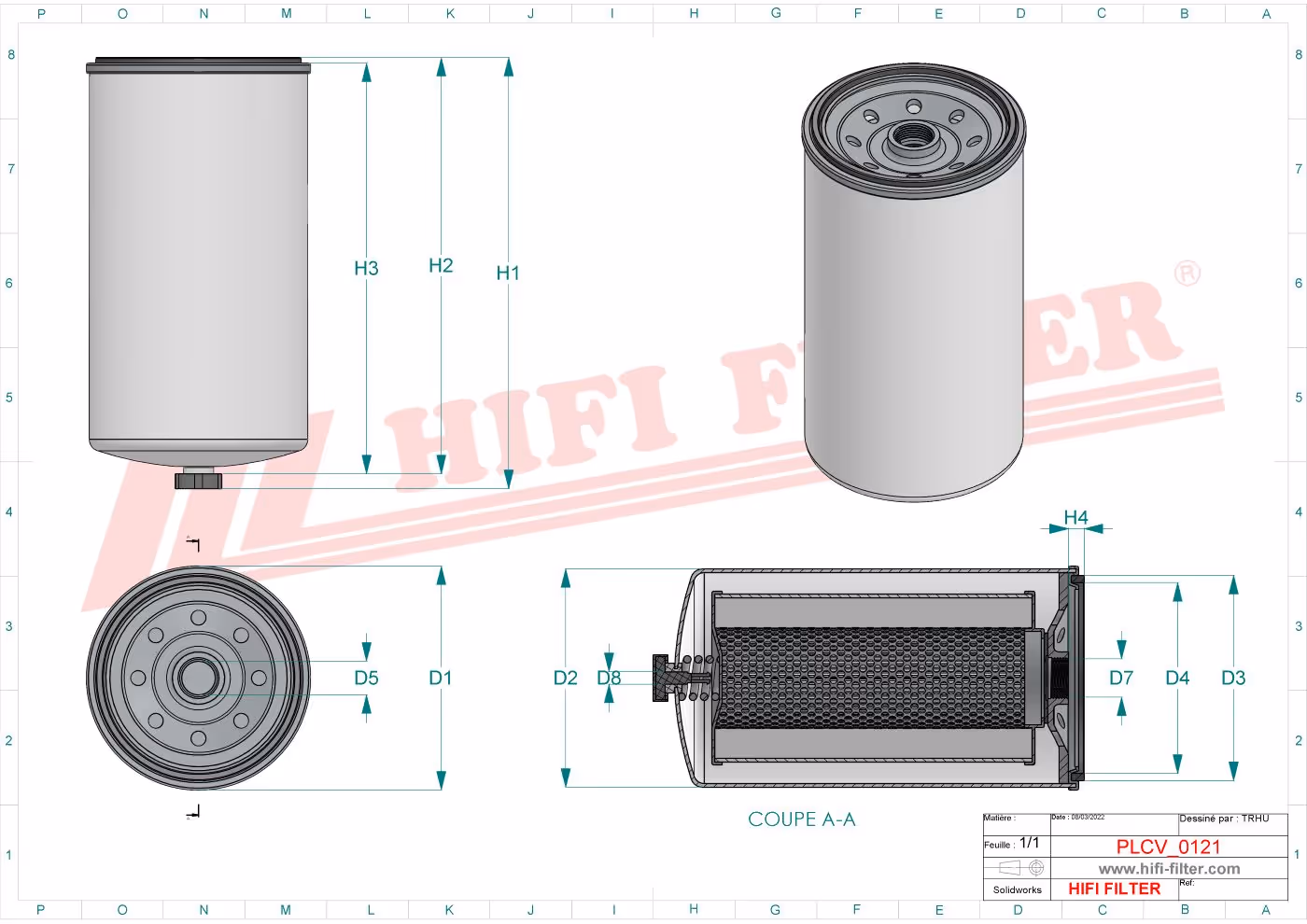 FILTRE A GASOIL Hifi Filter SN 922610 B