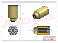 FILTRE A GASOIL SEPARATEUR D'EAU Hifi Filter SN 55452