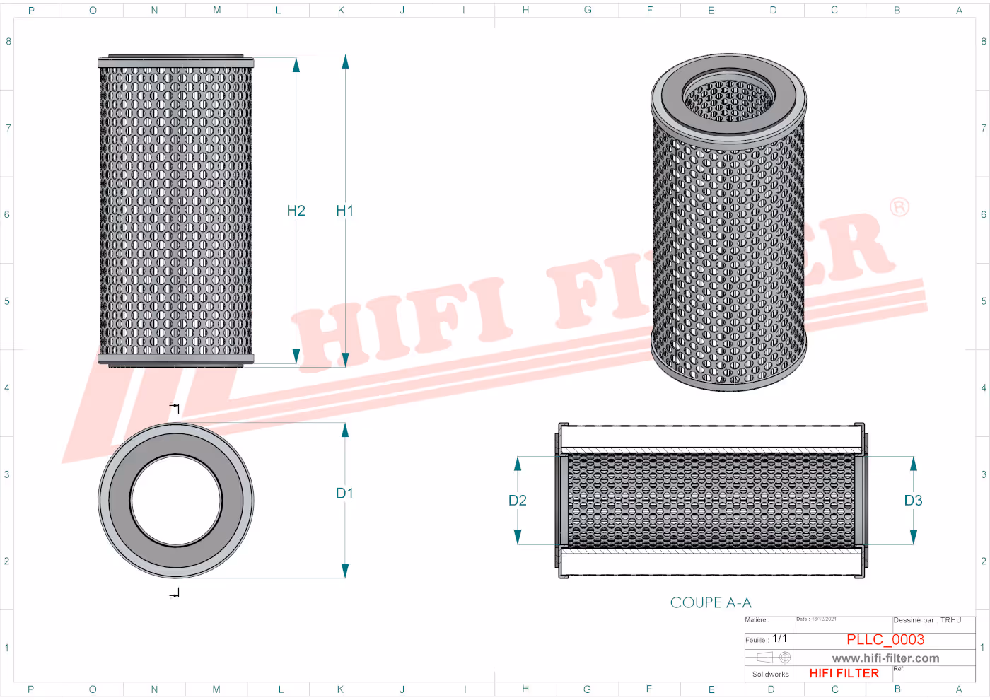 FILTRE A HUILE Hifi Filter SO 1735