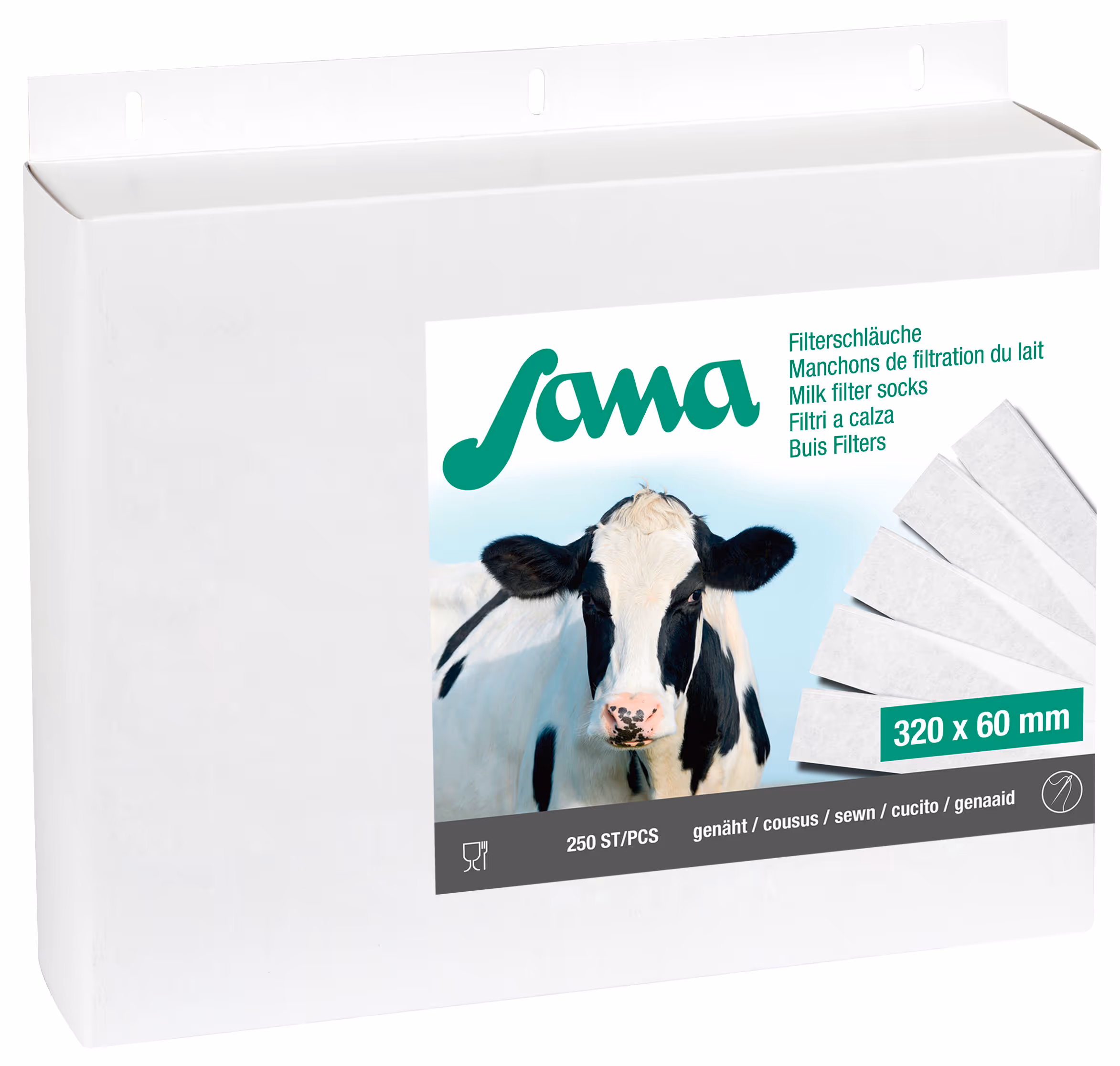 Filtre à lait Sana cousu 57/60mm x 320mm