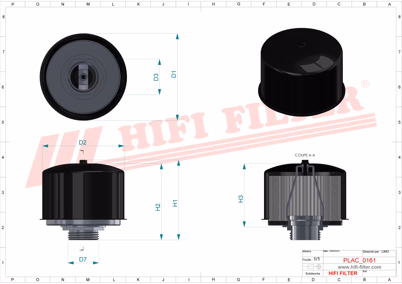 FILTRE AERATION COMPLET Hifi Filter FS 116