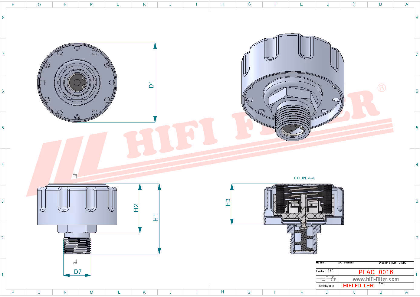 FILTRE AERATION COMPLET Hifi Filter FS 159