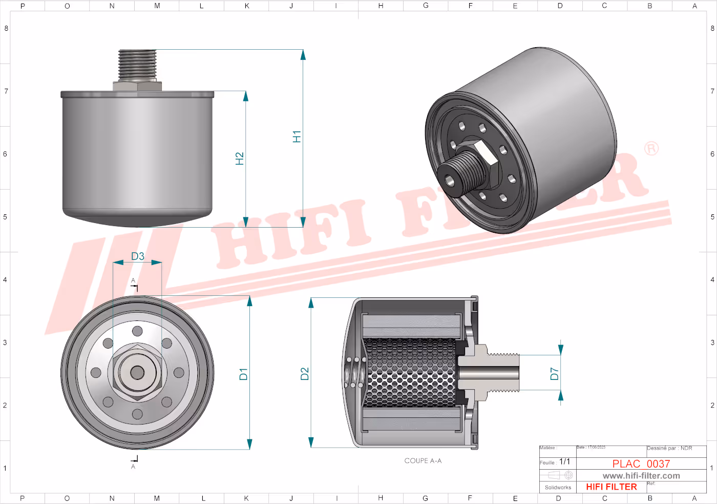FILTRE AERATION COMPLET Hifi Filter FS 402
