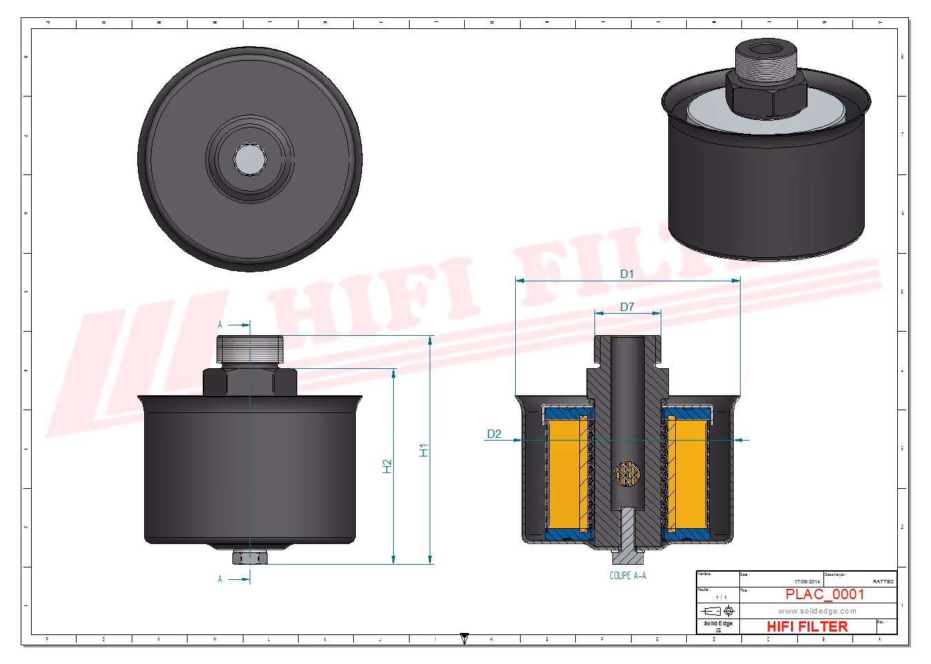 FILTRE AERATION COMPLET Hifi Filter FS 6